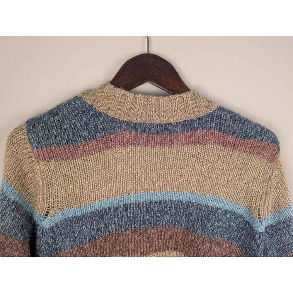 LIZ CLAIBORNE Acrylic Open Front Cardigan Sweater Size 1X Multicolor Stripes - Picture 7 of 10